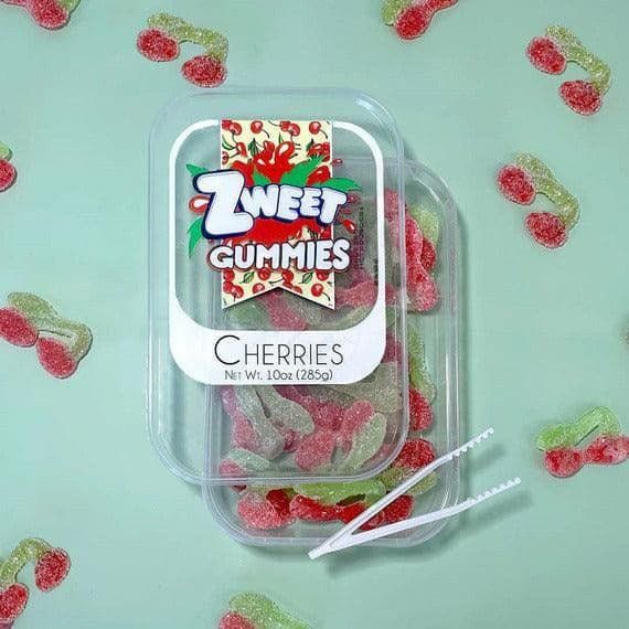 Sour Gummy Cherries | Zweet | 10 oz