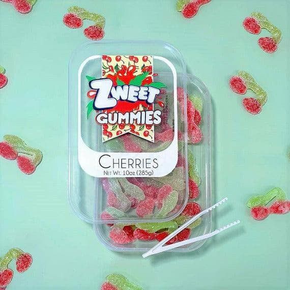 Sour Gummy Cherries | Zweet | 10 oz