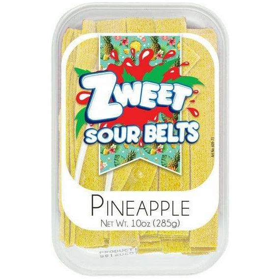 Sour Pineapple Belts | Zweet | 10 oz