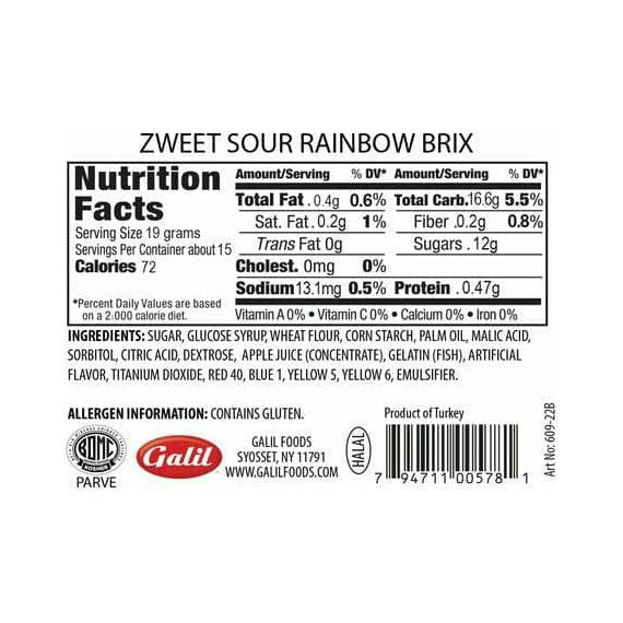 Sour Rainbow Brix | Zweet | 10 oz