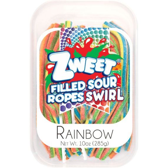 Sour Rainbow Swirl Ropes | Zweet  | 10 oz