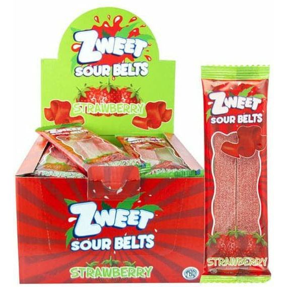 Sour Strawberry Belts | Zweet | 0.7 oz