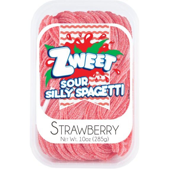 Sour Strawberry Silly Spagetti | Zweet | 10 oz