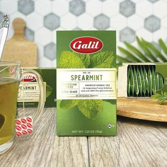 Spearmint Herbal Tea | 20' Tea Bags | 1.23 oz | Gallil