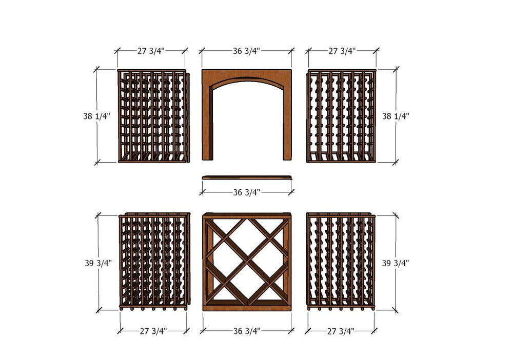 8 Foot Wine Cellar Storage System | 336 Bottle Capacity