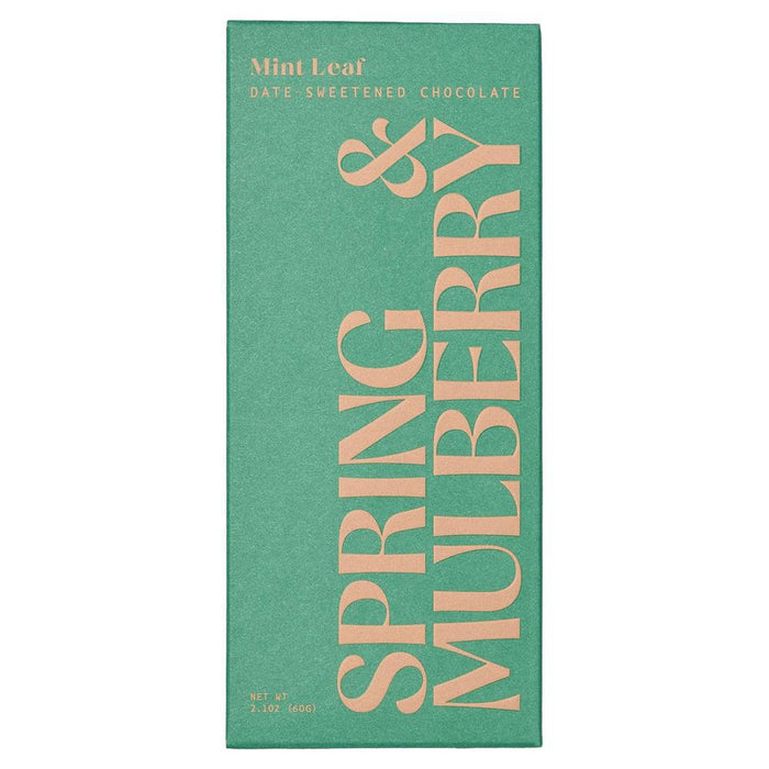 Spring & Mulberry - 'Mint Leaf' Date Sweetened Dark Chocolate (2.01OZ)
