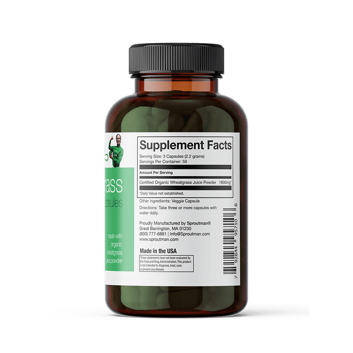 Sproutman's Wheatgrass Juice Capsules