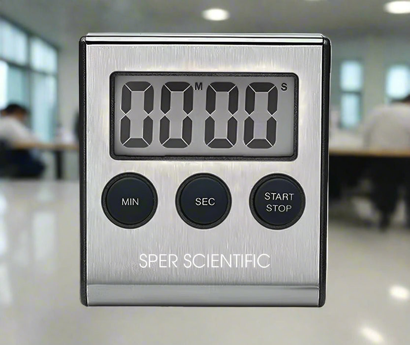 Stainless Steel Digital Lab + Kitchen Timer