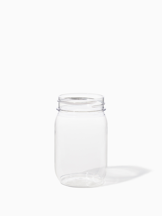 Tossware Regular Mouth 16oz Stackable Plastic Mason Jars
