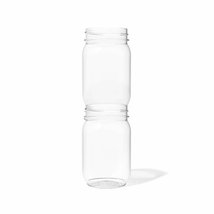 Tossware Regular Mouth 16oz Stackable Plastic Mason Jars