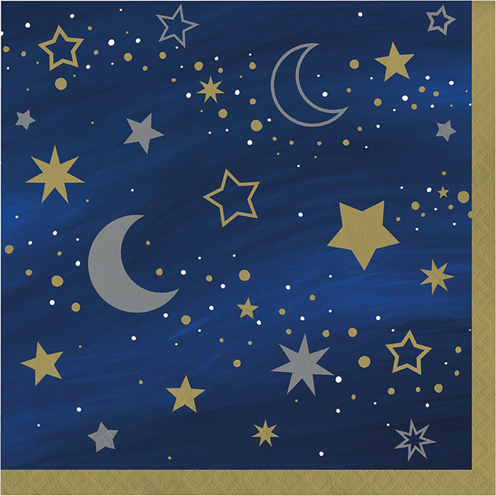 Bulk Starry Night Luncheon Napkins (192 per Case)