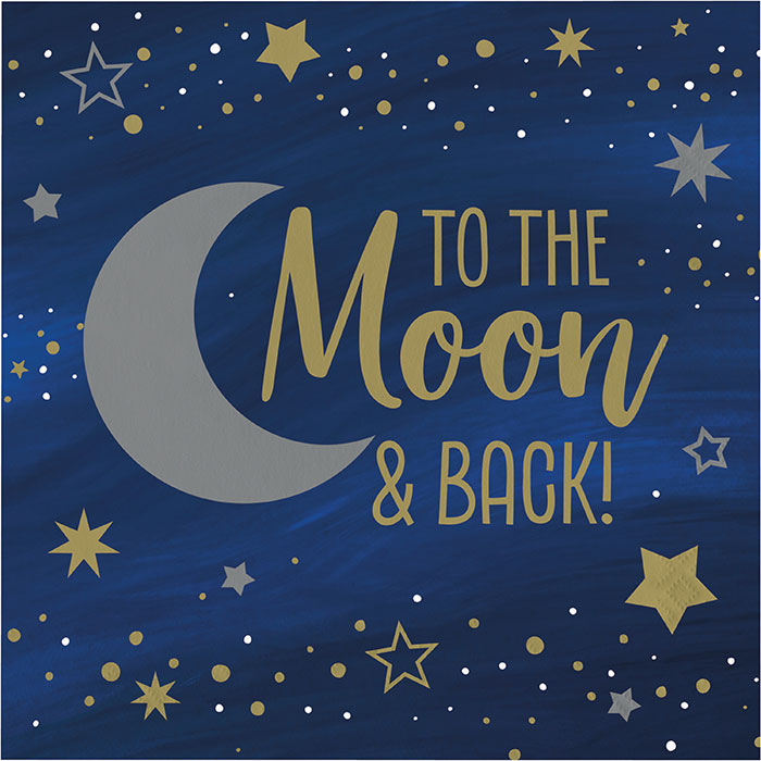 Bulk Starry Night Moon Luncheon Napkins (192 per Case)