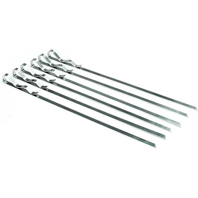 Steven Raichlen Stainless Steel Flat Skewers 17" -Set of 6