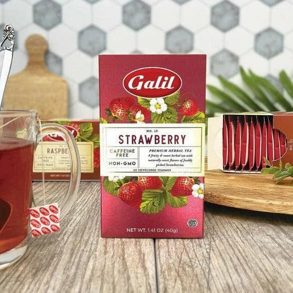 Strawberry Herbal Tea | 20' Tea Bags | 1.41 oz | Galil