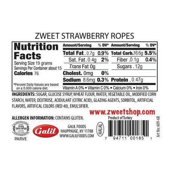 Strawberry Ropes | Zweet | 10 oz