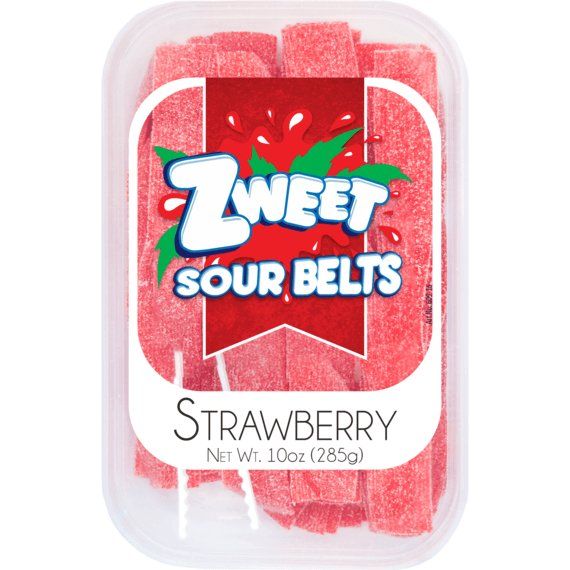 Strawberry Sour Belts | Zweet | 10 oz