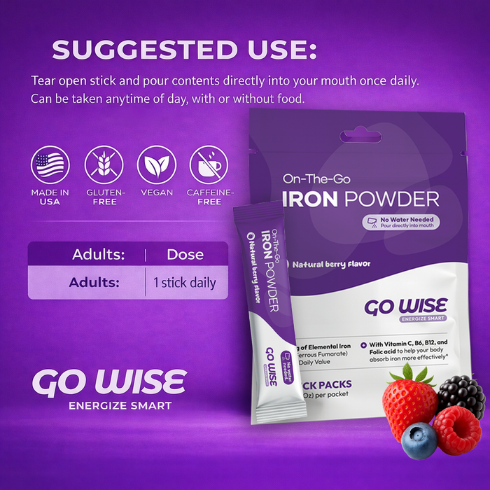 Gentle Iron Supplement for Women and Men (No Water Needed)