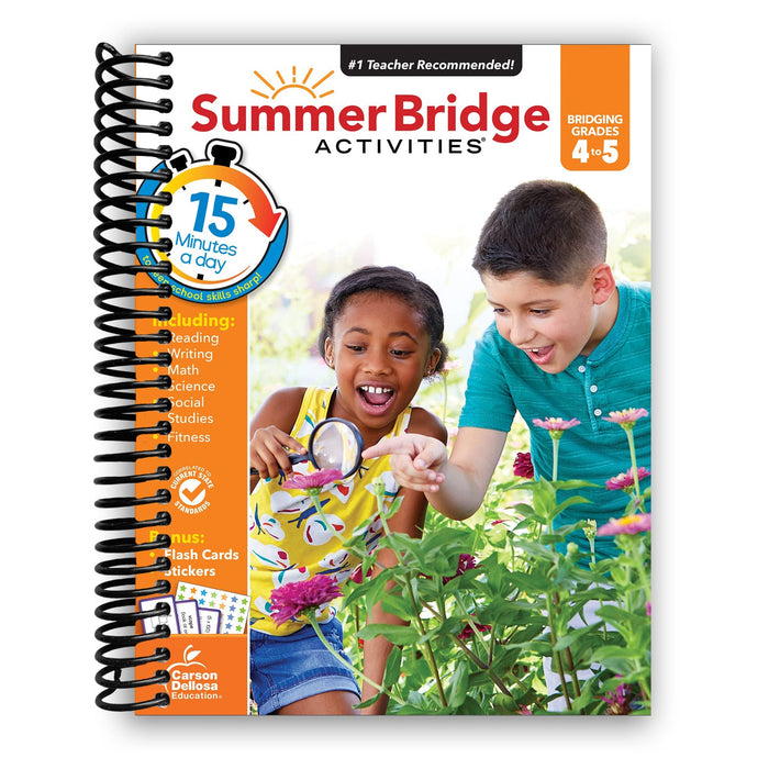 Summer Bridge Activities Workbook: Bridging Grades 4 to 5 in Just 15 Minutes a Day (Spiral Bound)