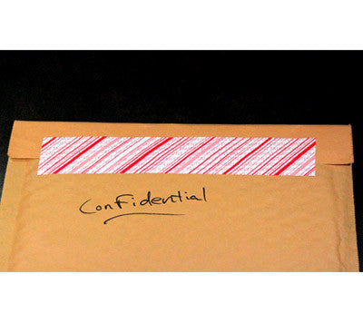 1-3/8" Tamper Evident Sealing Tape | With Diagonal Lines: 13 yds