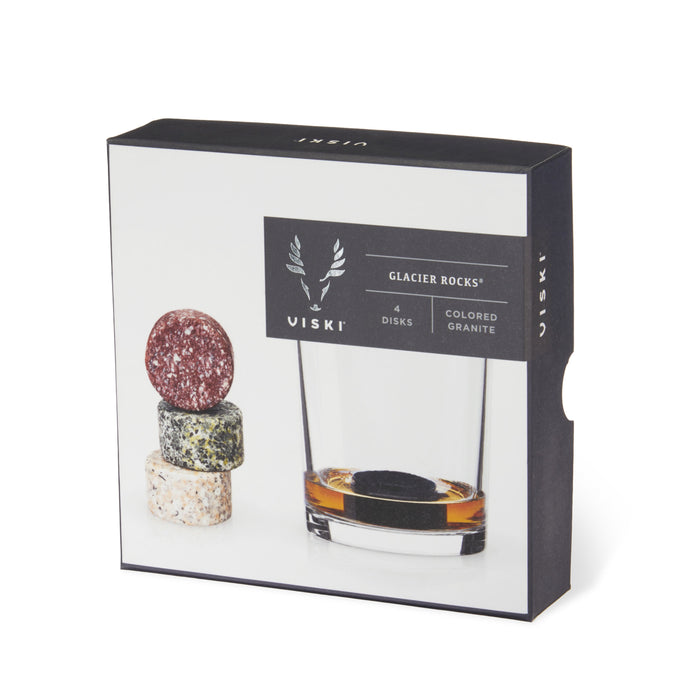 Glacier Rocks Granite Multi-Color Disks Set of 4