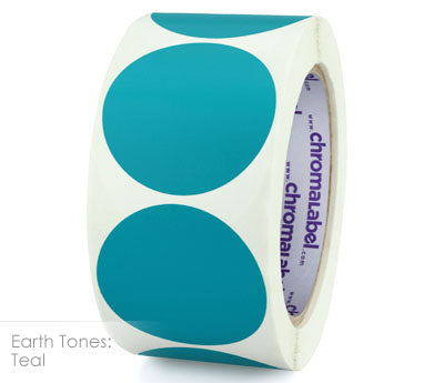 2" Permanent Color-Code Round Dot Inventory Labels: 500/Roll