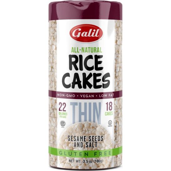 Thin Rice Cakes | Round | Sesame & Salt | 3.5 oz | Galil