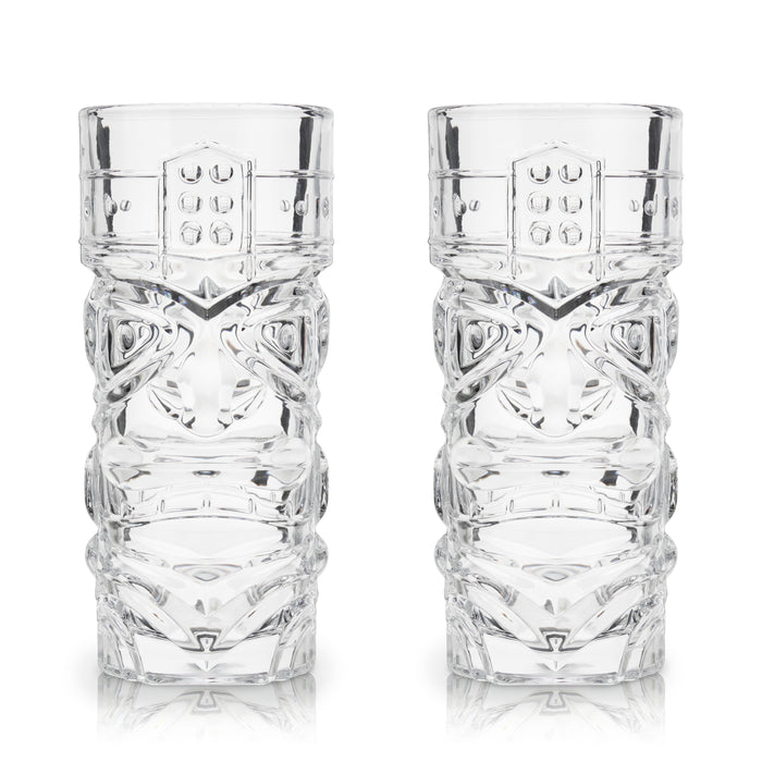 Pacific Crystal Tiki Glasses Set of 2