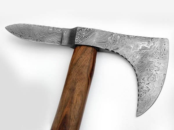 Traditional Scandinavian Bearded Axe with Hardwood Handle