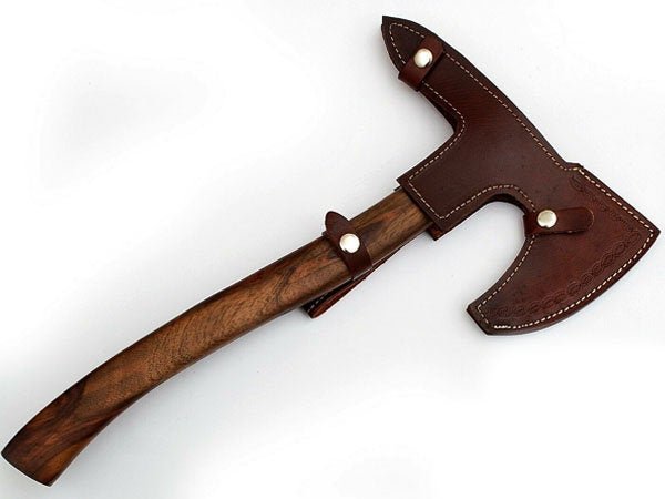 Traditional Scandinavian Bearded Axe with Hardwood Handle