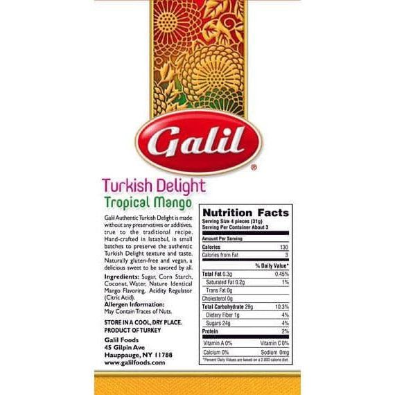 Tropical Mango Turkish Delight | 3.5 oz | Galil
