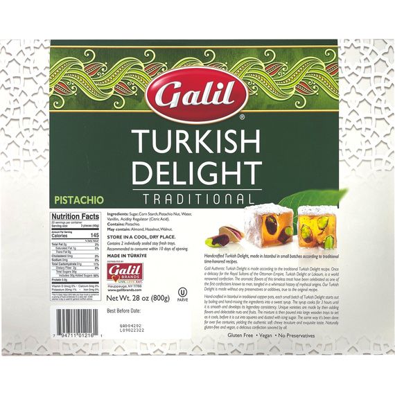 Turkish Delight | Traditional Pistachio | 28 oz | Galil