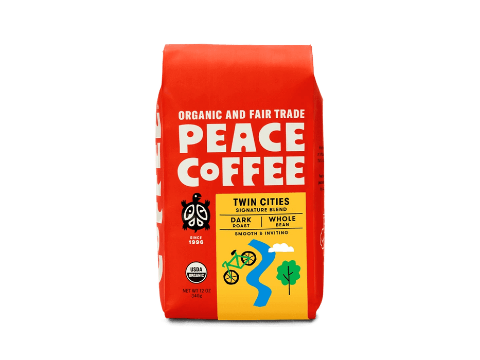 Peace Coffee - Organic Organic Whole Bean, 12 oz (Pack of 6) - Fair Trade Coffee