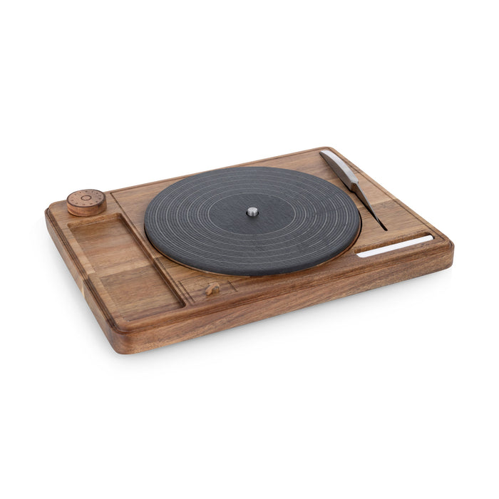 Turntable Acacia and Slate Cheese Board with Knife