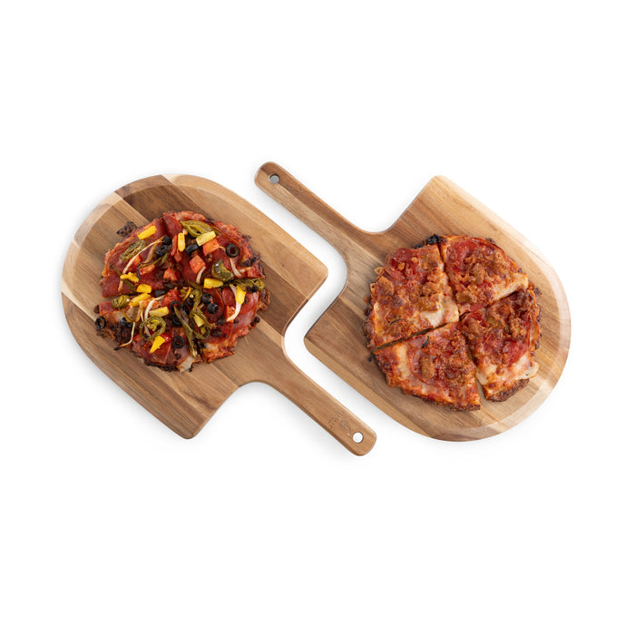 Acacia Personal Pizza Peel Serving Board Paddle Set of 2