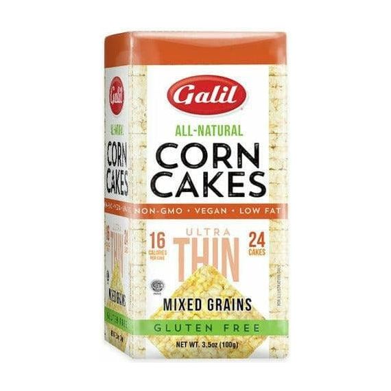 Ultra Thin Corn Cakes | Square | Mixed Grain | 3.5 oz | Galil