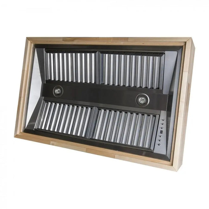 ZLINE 36"  Wooden Wall Mount Range Hood, Butcher Block, 681M-36