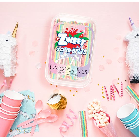 Unicorn Kiss Sour Belts | Zweet | 10 oz