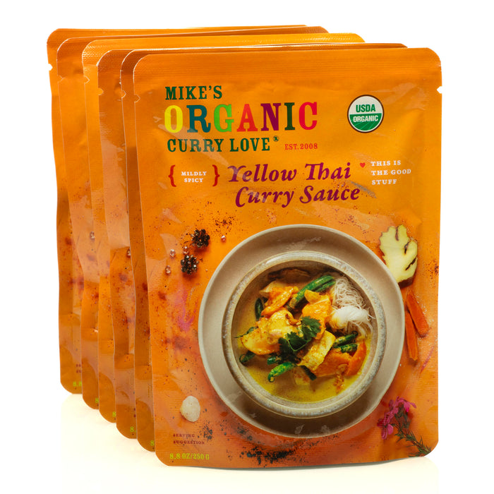 Mike's Organic Curry Love: Yellow Curry Paste (Pack of 6 - 4.23oz)