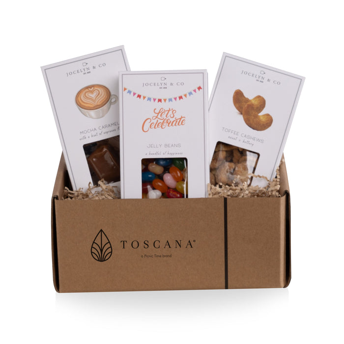 Christmas Tree Serving Tray with Gourmet Gift Pack