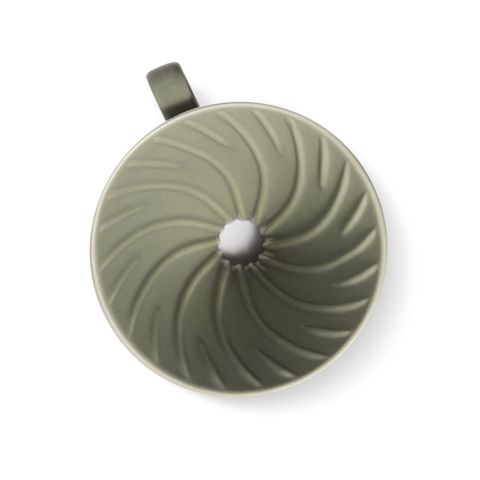 V60 Ceramic Coffee Dripper 02 - Oil Green