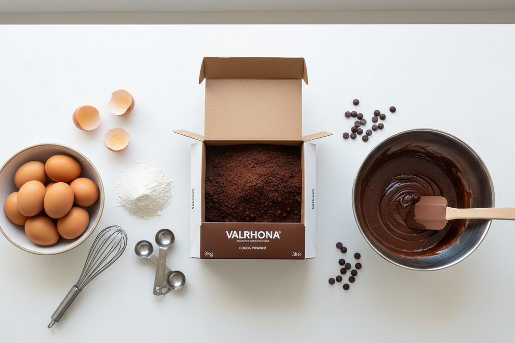 Valrhona Cocoa Powder Baking Scene