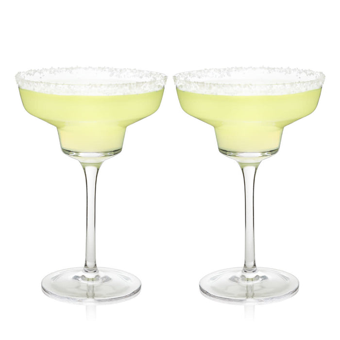 Raye Angled Crystal Margarita Glasses Set of 2
