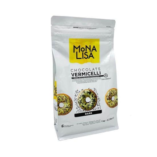 MONA LISA VERMICELLI DARKMONA LISA VERMICELLI DARKSpecialty Food SourceIntroducing our luscious Dark Chocolate Vermicelli Sprinkles - the perfect artisan semi-sweet strands for garnish and finishing. These premium sprinkles, a signature