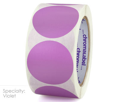 2" Permanent Color-Code Round Dot Inventory Labels: 500/Roll