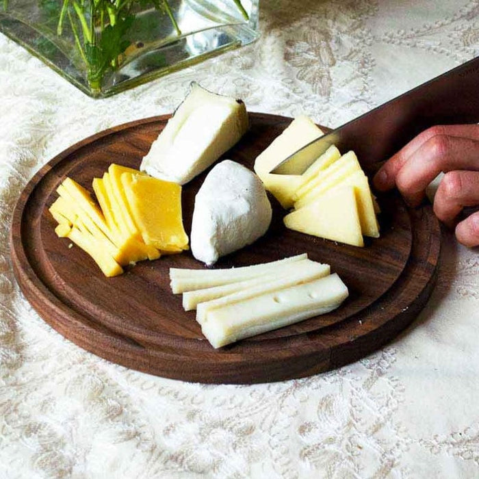 Small Round Walnut Charcuterie Board