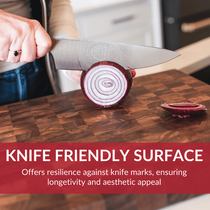 Extra Large Walnut Wood End Grain Butcher Block Cutting Board with Juice Groove