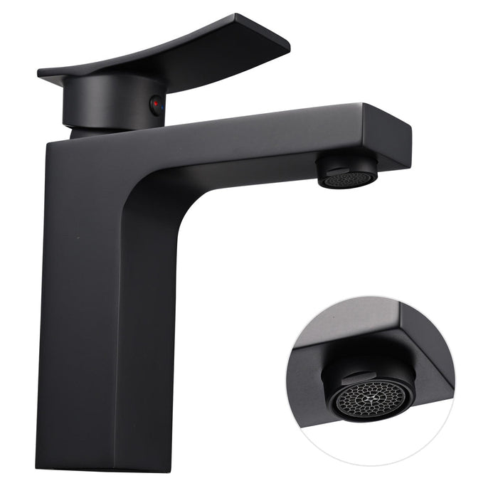 Aquaterior Bathroom Sink Faucet 1-Handle Cold Hot 7.5"H