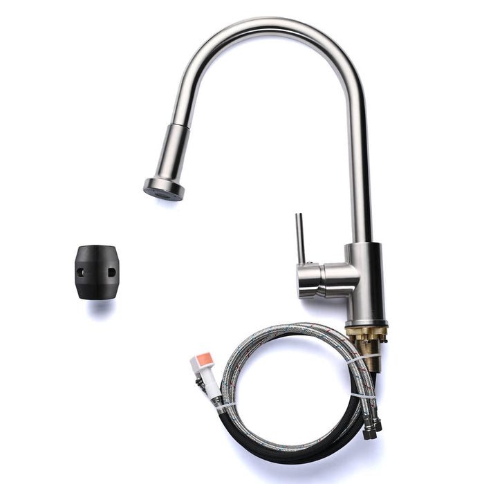 Aquaterior Kitchen Faucet with Pull Out Spray 2.2GPM Brushed Nickel