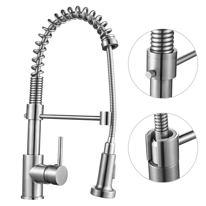 Aquaterior Kitchen Faucet with Sprayer 2.2GPM Brushed Nickel