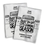 Waffle Towels – White with Printed Patterns (2-Pack)